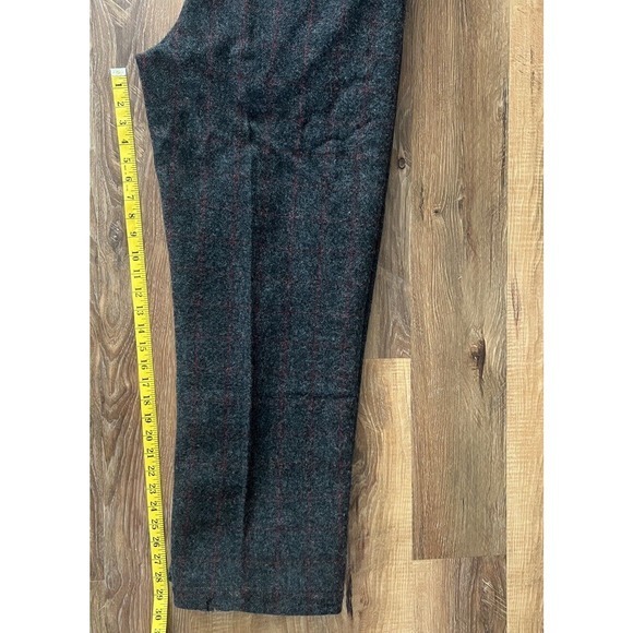 Vintage USA made WOOLRICH thick wool Malone pants 38x29 windowpane Hunting AS-IS - Picture 2 of 9